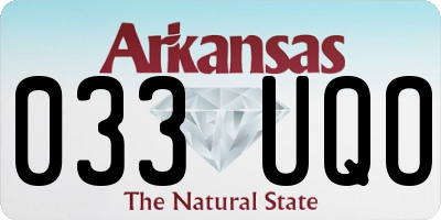 AR license plate 033UQO