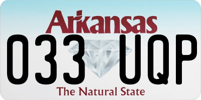 AR license plate 033UQP
