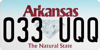 AR license plate 033UQQ