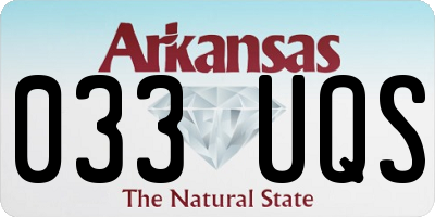 AR license plate 033UQS