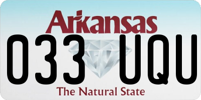 AR license plate 033UQU