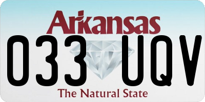 AR license plate 033UQV