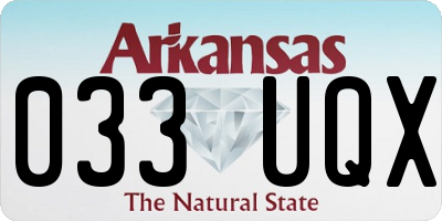 AR license plate 033UQX