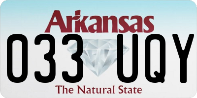 AR license plate 033UQY