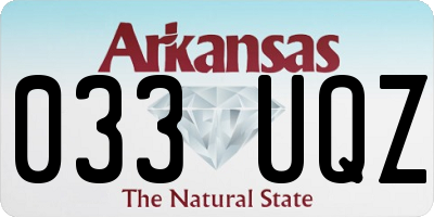 AR license plate 033UQZ