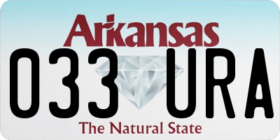 AR license plate 033URA