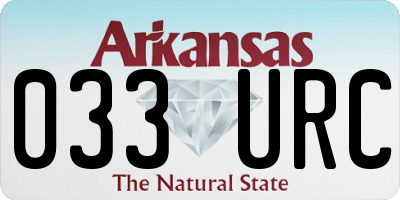 AR license plate 033URC