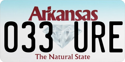 AR license plate 033URE