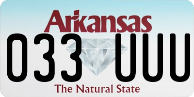 AR license plate 033UUU
