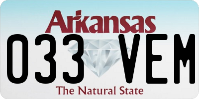 AR license plate 033VEM