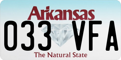 AR license plate 033VFA