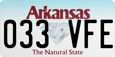 AR license plate 033VFE