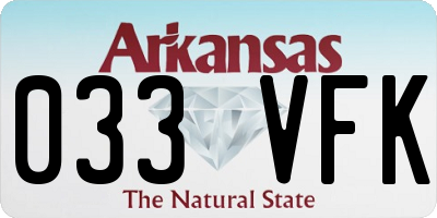 AR license plate 033VFK