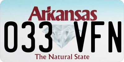 AR license plate 033VFN