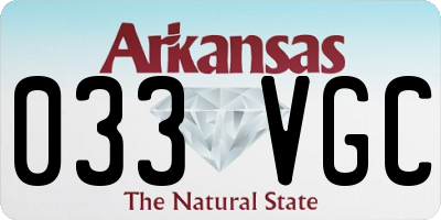 AR license plate 033VGC