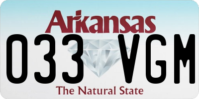 AR license plate 033VGM