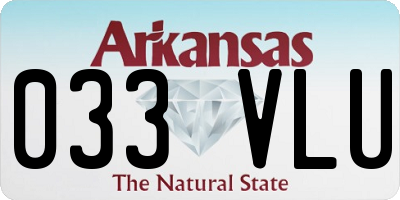 AR license plate 033VLU