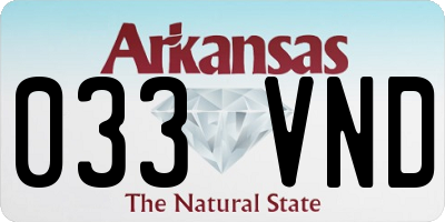 AR license plate 033VND