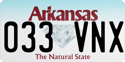 AR license plate 033VNX