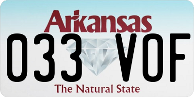 AR license plate 033VOF