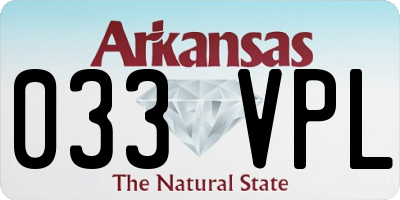 AR license plate 033VPL