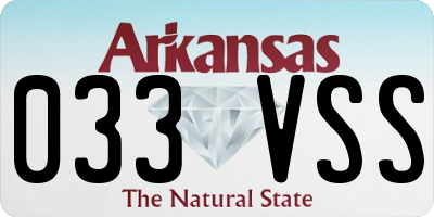 AR license plate 033VSS