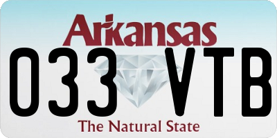 AR license plate 033VTB