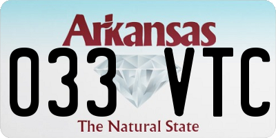 AR license plate 033VTC