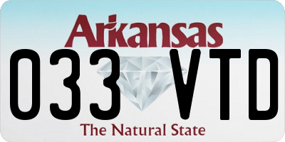 AR license plate 033VTD