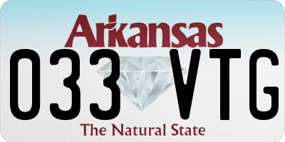 AR license plate 033VTG