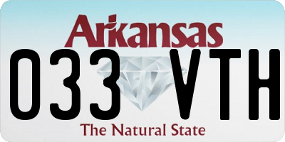 AR license plate 033VTH