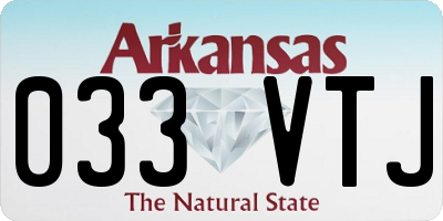 AR license plate 033VTJ