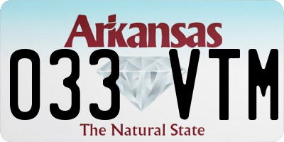 AR license plate 033VTM