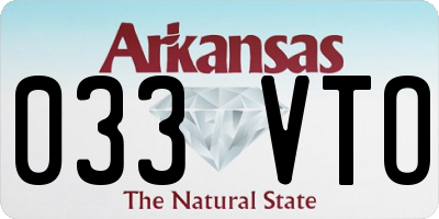 AR license plate 033VTO