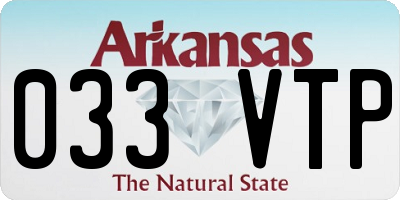 AR license plate 033VTP