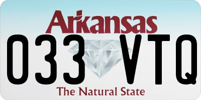 AR license plate 033VTQ