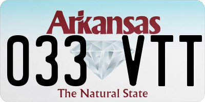 AR license plate 033VTT