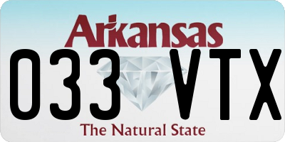 AR license plate 033VTX
