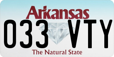 AR license plate 033VTY