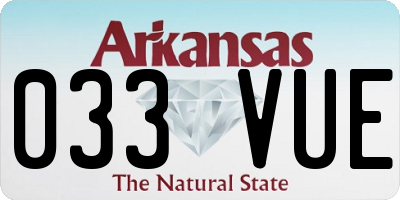 AR license plate 033VUE