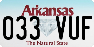 AR license plate 033VUF