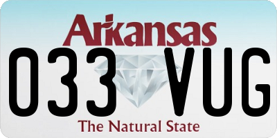 AR license plate 033VUG