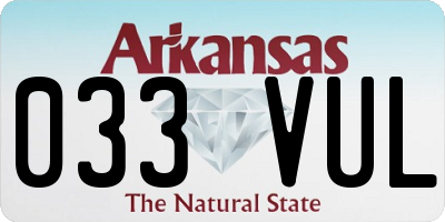 AR license plate 033VUL