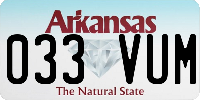 AR license plate 033VUM