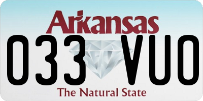 AR license plate 033VUO