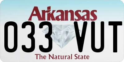 AR license plate 033VUT