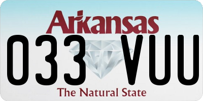AR license plate 033VUU