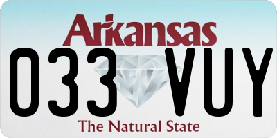 AR license plate 033VUY