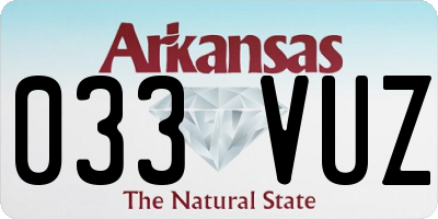 AR license plate 033VUZ