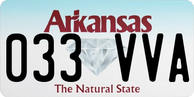 AR license plate 033VVA
